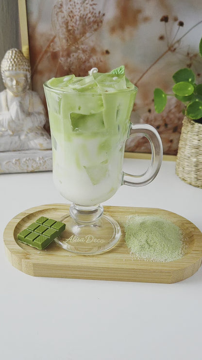 Matcha Latte Kerze im Glas
