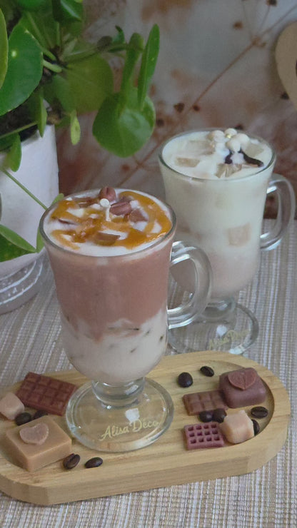 Vanilla Latte Kerze im Glas – Sojawachskerze im Café-Look (250 ml)