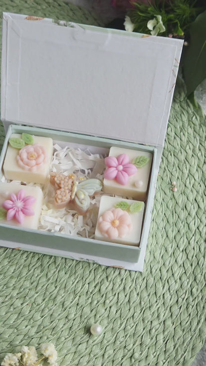 Florale Wax Melts Geschenkset mit Duftlampe – Home Fragrance Geschenk