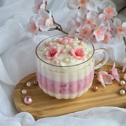 Sakura Latte – Bougie délicatement parfumée à la cire de soja