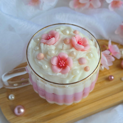 Sakura Latte – Bougie délicatement parfumée à la cire de soja