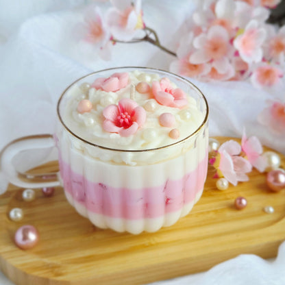 Sakura Latte – Bougie délicatement parfumée à la cire de soja
