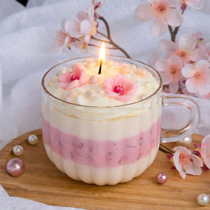 Sakura Latte – Bougie délicatement parfumée à la cire de soja