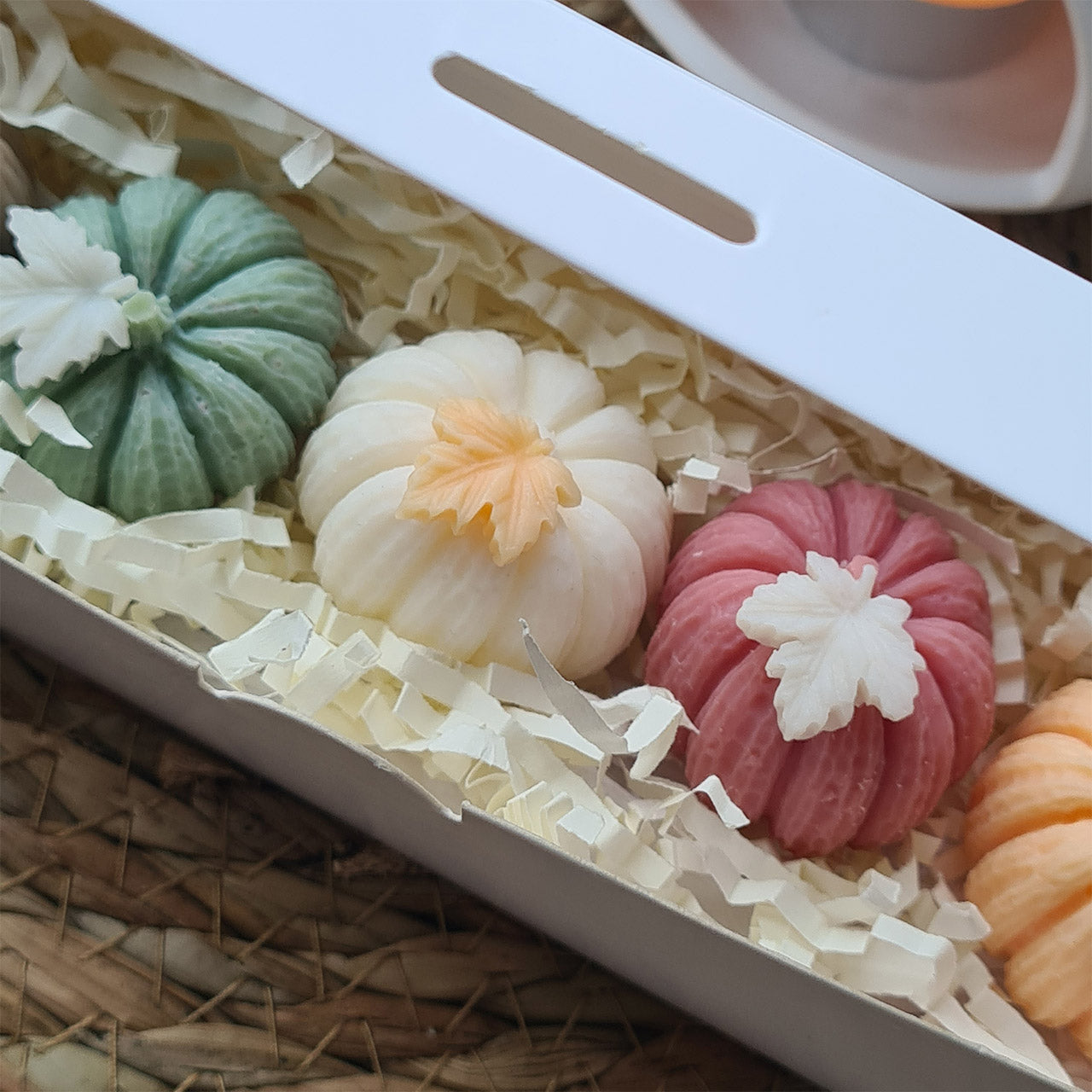 Handgemachte Duftwachse – Sanfte Kürbisse in Box