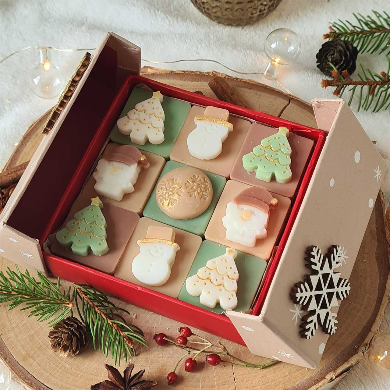 Geschenkset mit Lichterkette – weihnachtliche Atmosphäre im Hygge-Stil