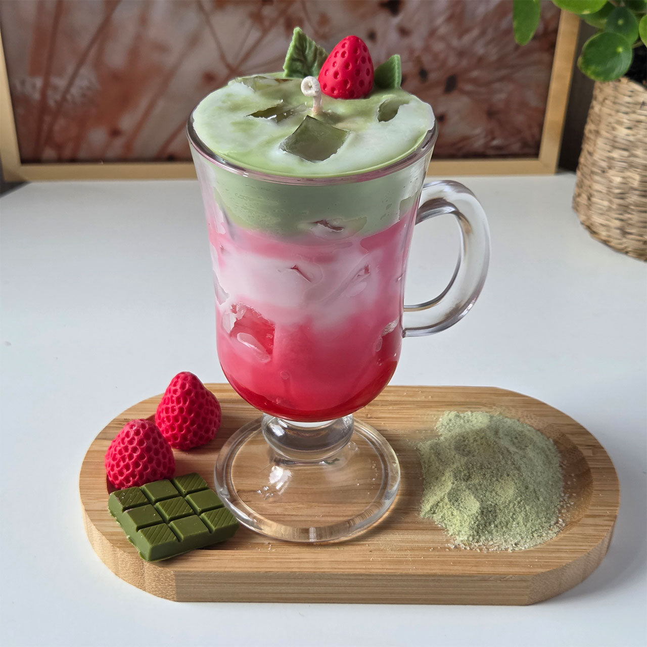 Detailansicht der dekorativen Wachs-Eiswürfel