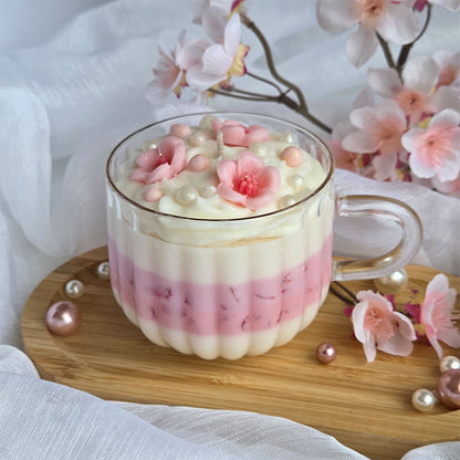 Sakura Latte – Bougie délicatement parfumée à la cire de soja