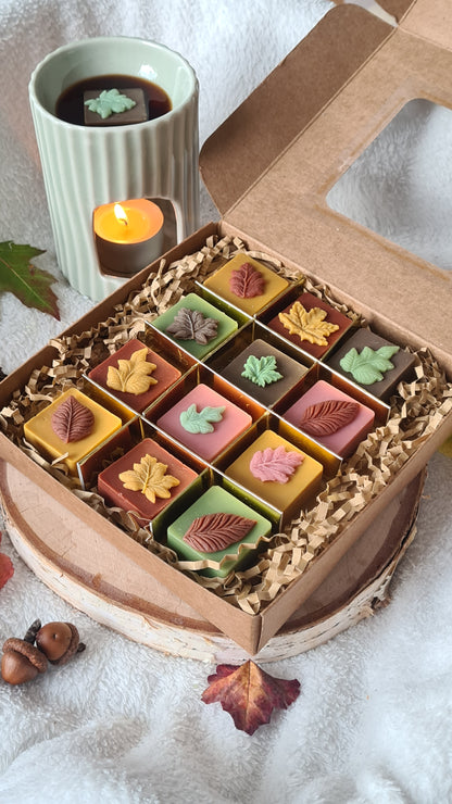 Geschenkidee Herbst – Handgemachte Wax Melts in Blattform