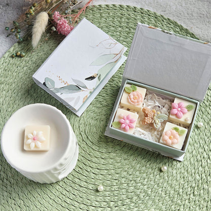 Florale Wax Melts Geschenkset mit Duftlampe – Home Fragrance Geschenk
