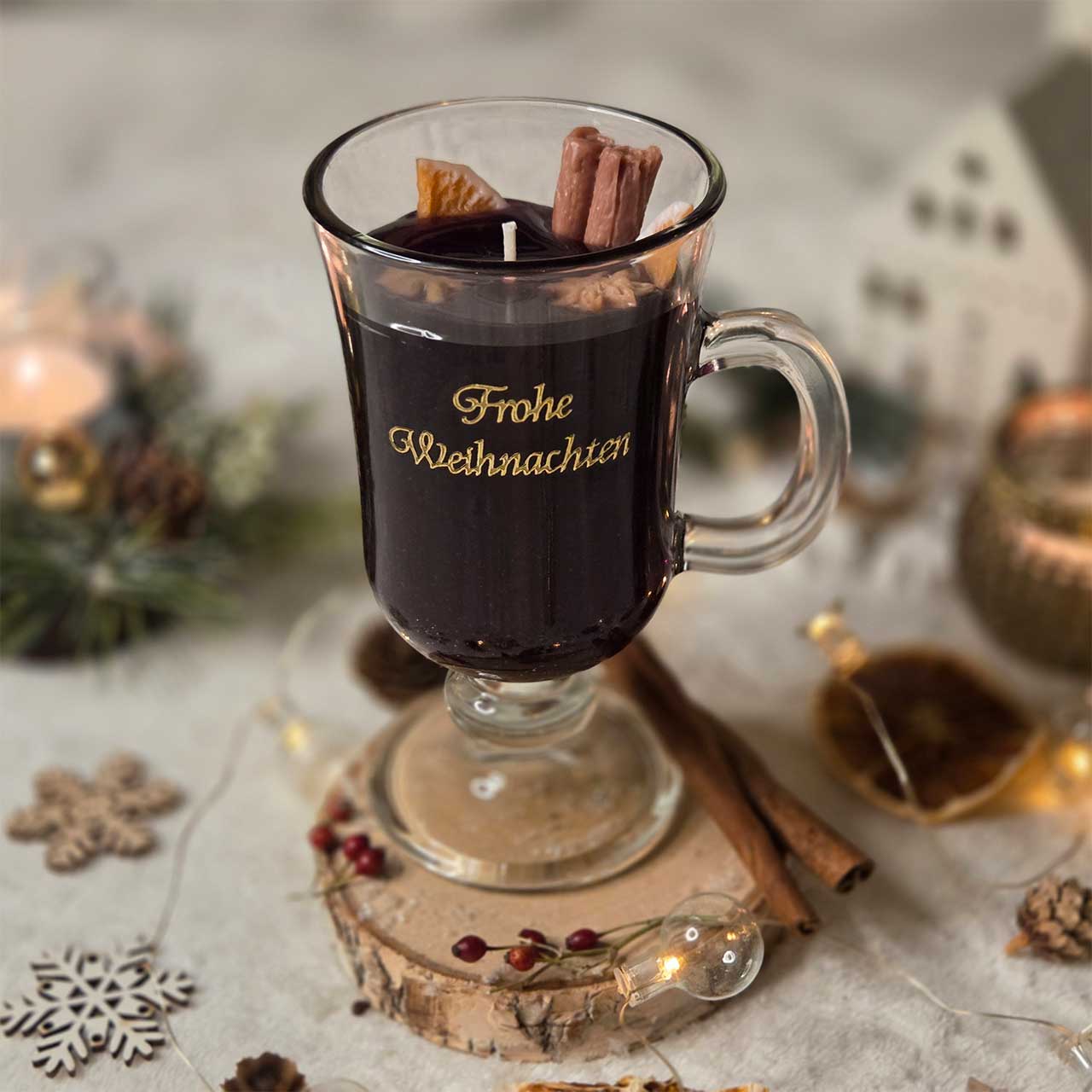 Glühwein Duftkerze im Glas