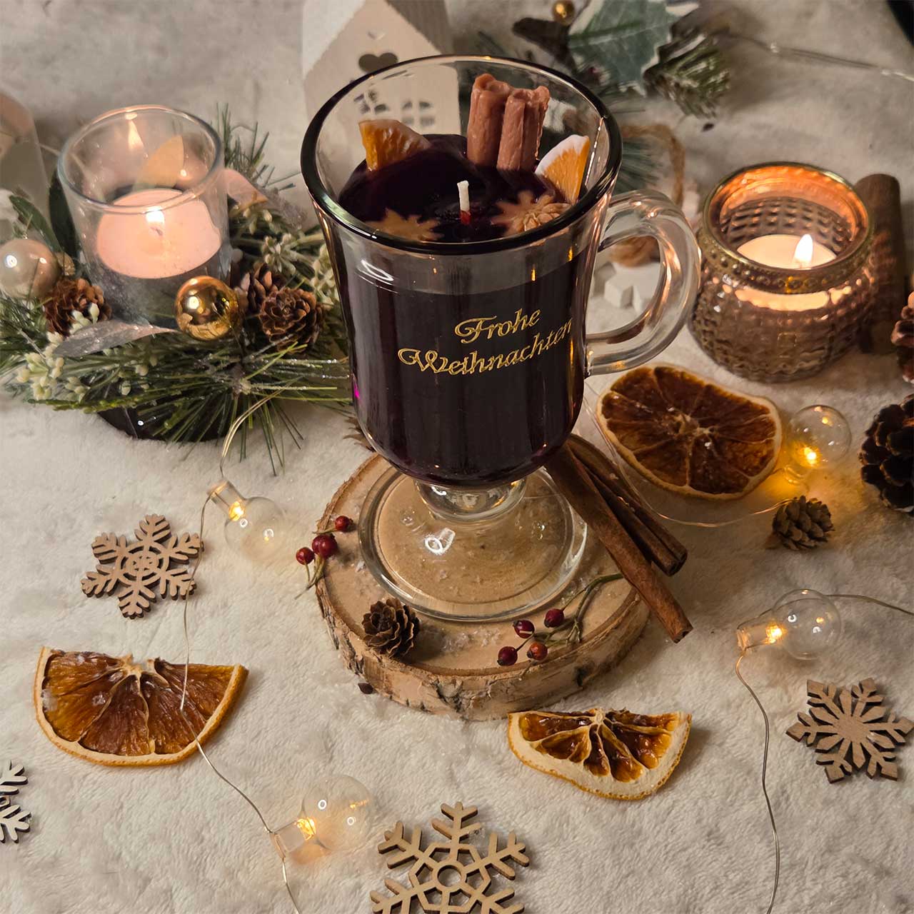 Glühwein Duftkerze im Glas