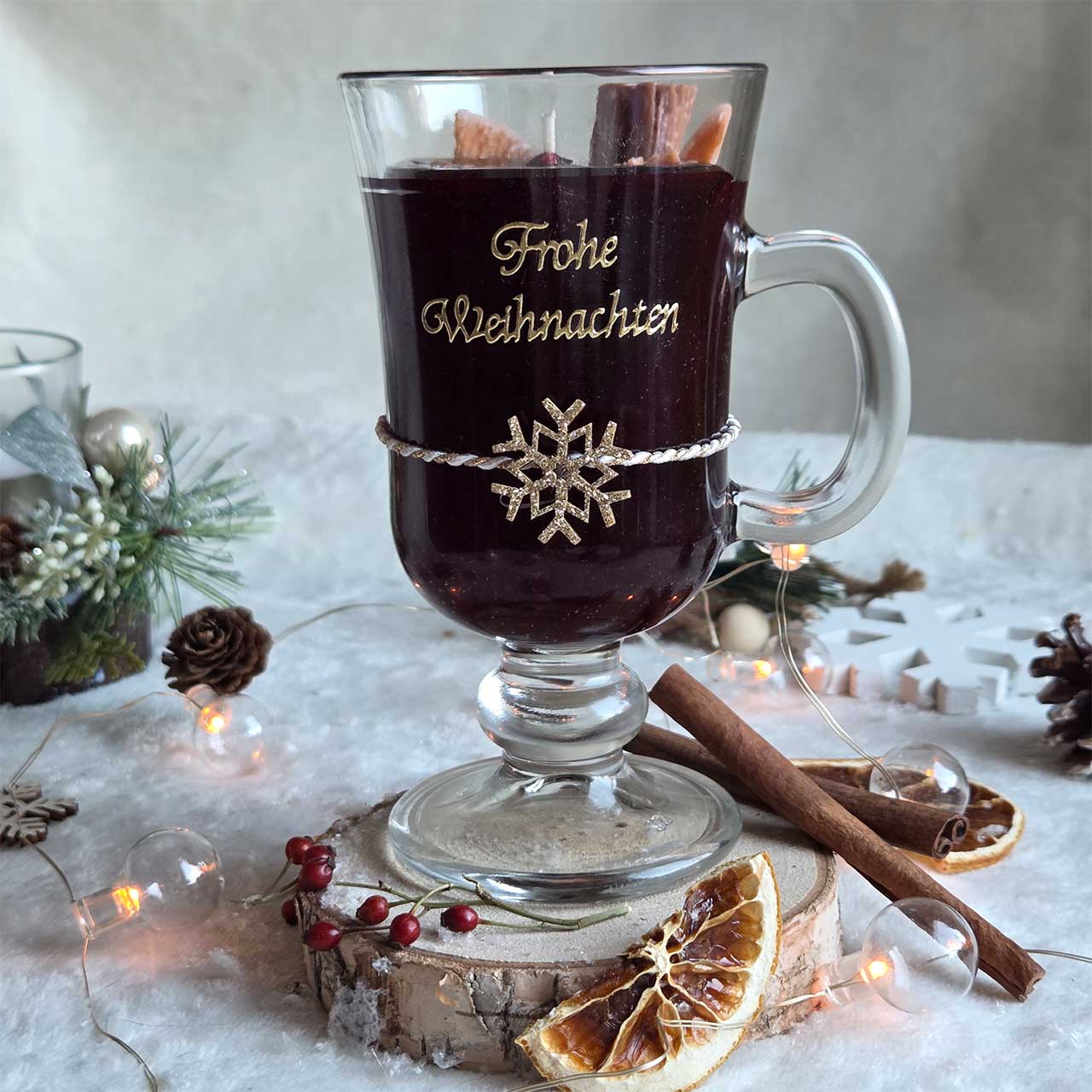 Glühwein Duftkerze im Glas
