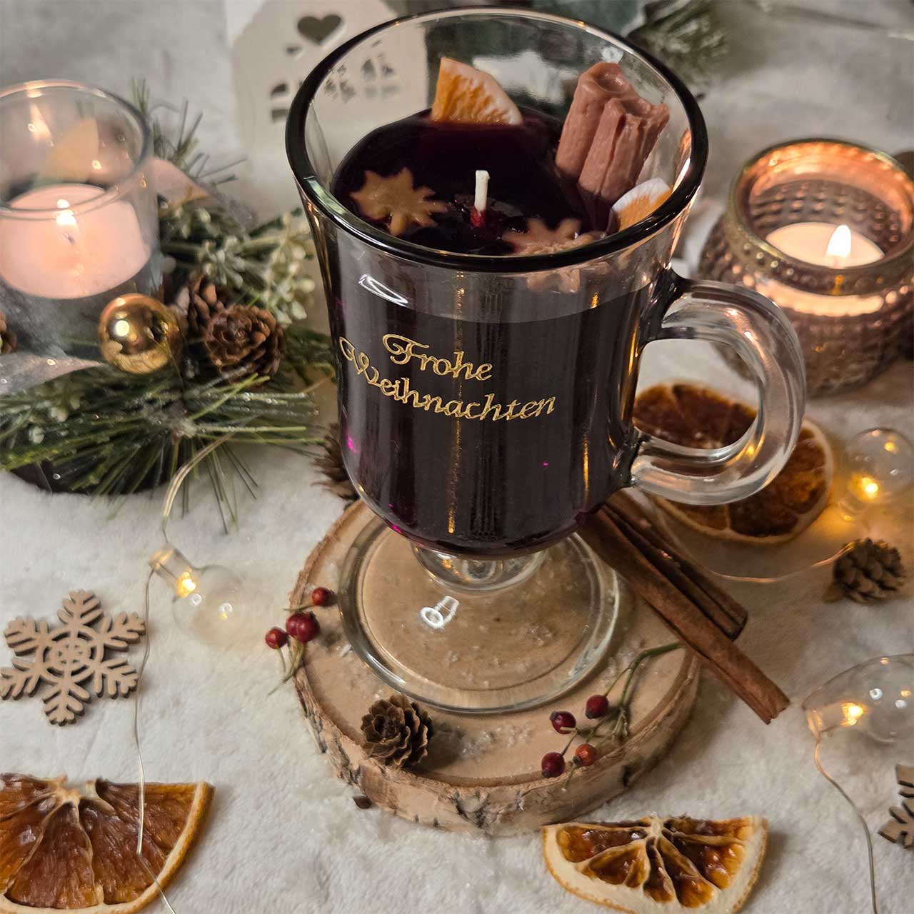 Glühwein Duftkerze im Glas